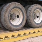 A Rumble Grid A close up of a trucks wheel driving over a Rumble Grid