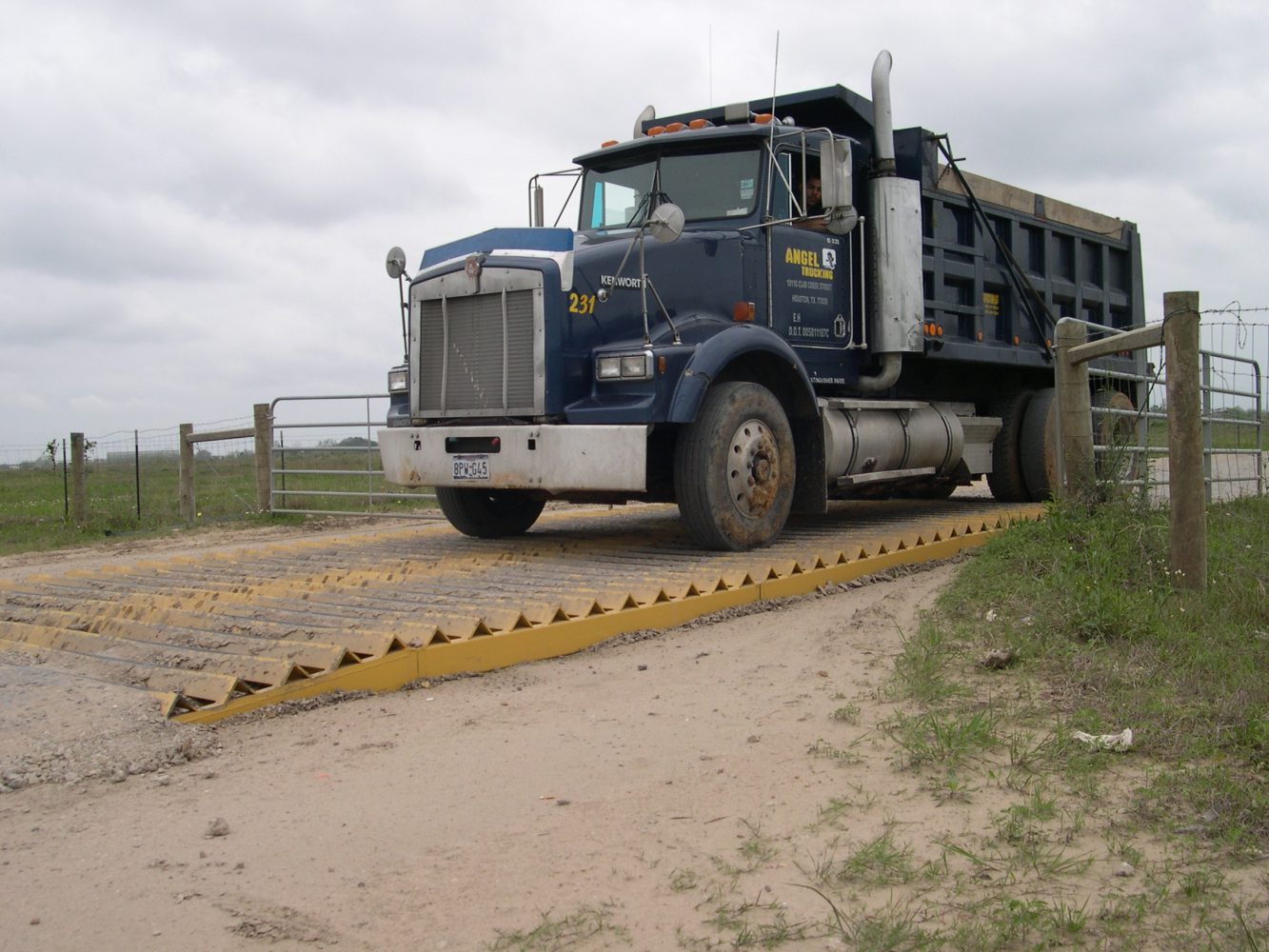 A truck driving over a Rumble Grid
