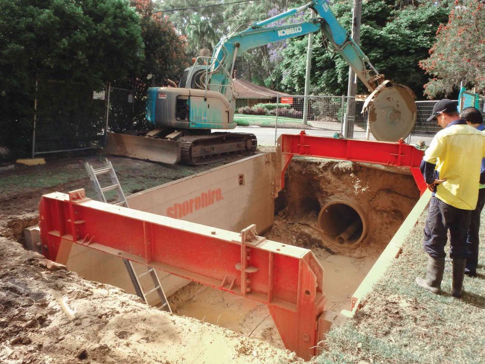 One of our excavation support methods - shoring