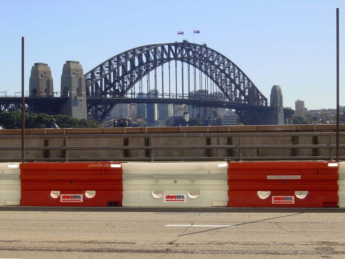 Triton Barriers on a road