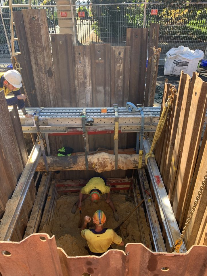 Shoring an Excavation in Loose Sand - Sydney