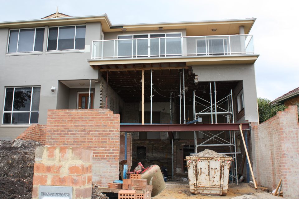 Acrow Props propping a house