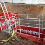 Ladder and Ladder Safe Platform Ladder and Ladder Safe Platform on a Steel Shoring Box