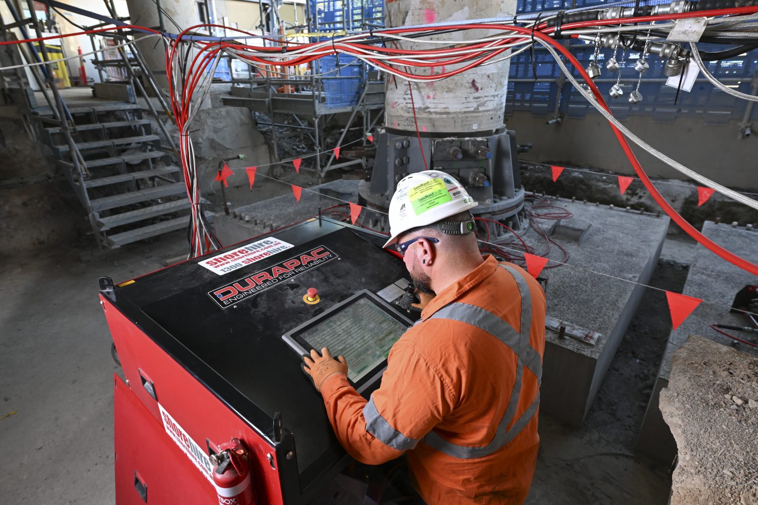 Cross River Rail - underpinning the Inner Northern Busway
structure at Roma Street Station using a bespoke design and construction methodology. Photo by Dan Peled/The Photo Pitch